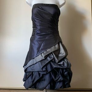 Jump Apparel blue ombre strapless bubble dress